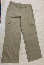 VINTAGE BLUE WOMENS COTTON CARGO PANTS SIZE 12