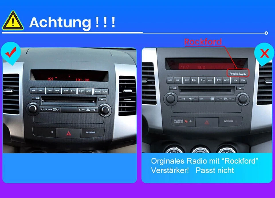 Carplay 2+32G Autoradio Android 13 GPS BT RDS Für Mitsubishi Outlander 2005-2011 - Bild 2 von 4