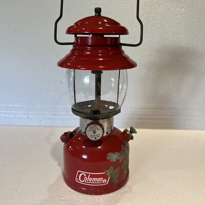 Coleman 1970 Lantern Red 200A with Globe Camping Dated 3/70 Tested