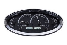 Dakota Digital Universal Elliptical Analog Gauge System Black White Vhx-1017-k-w Dakota Digital Universal Elliptical Analog Gauge System Black White Vhx-1017-k-w