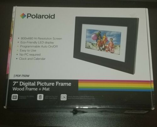 Polaroid 7" Digital Picture Frame PDF-750 New  - Photo 1/8