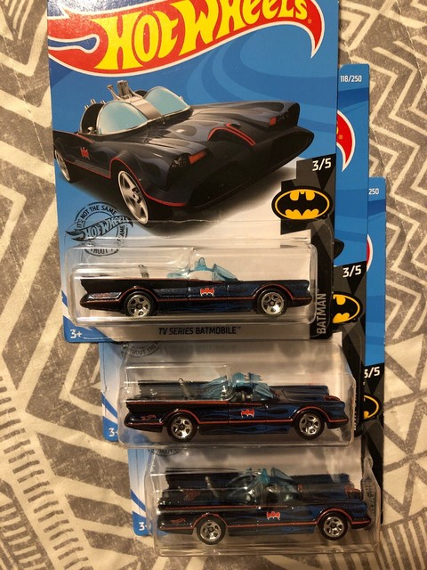 TV Series Batmobile #118 Black /w Blue Flames Batman 2019 Hot Wheels 3 Cars | eBay