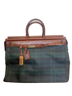 Polo Ralph Lauren Vintage Black Leather Boston Bag - Rare