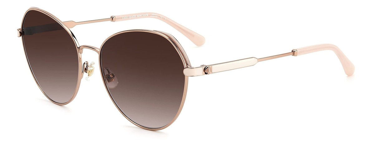 New Kate Spade New York KS Octavia/G/S Round Sunglasses Rose  display picture 2