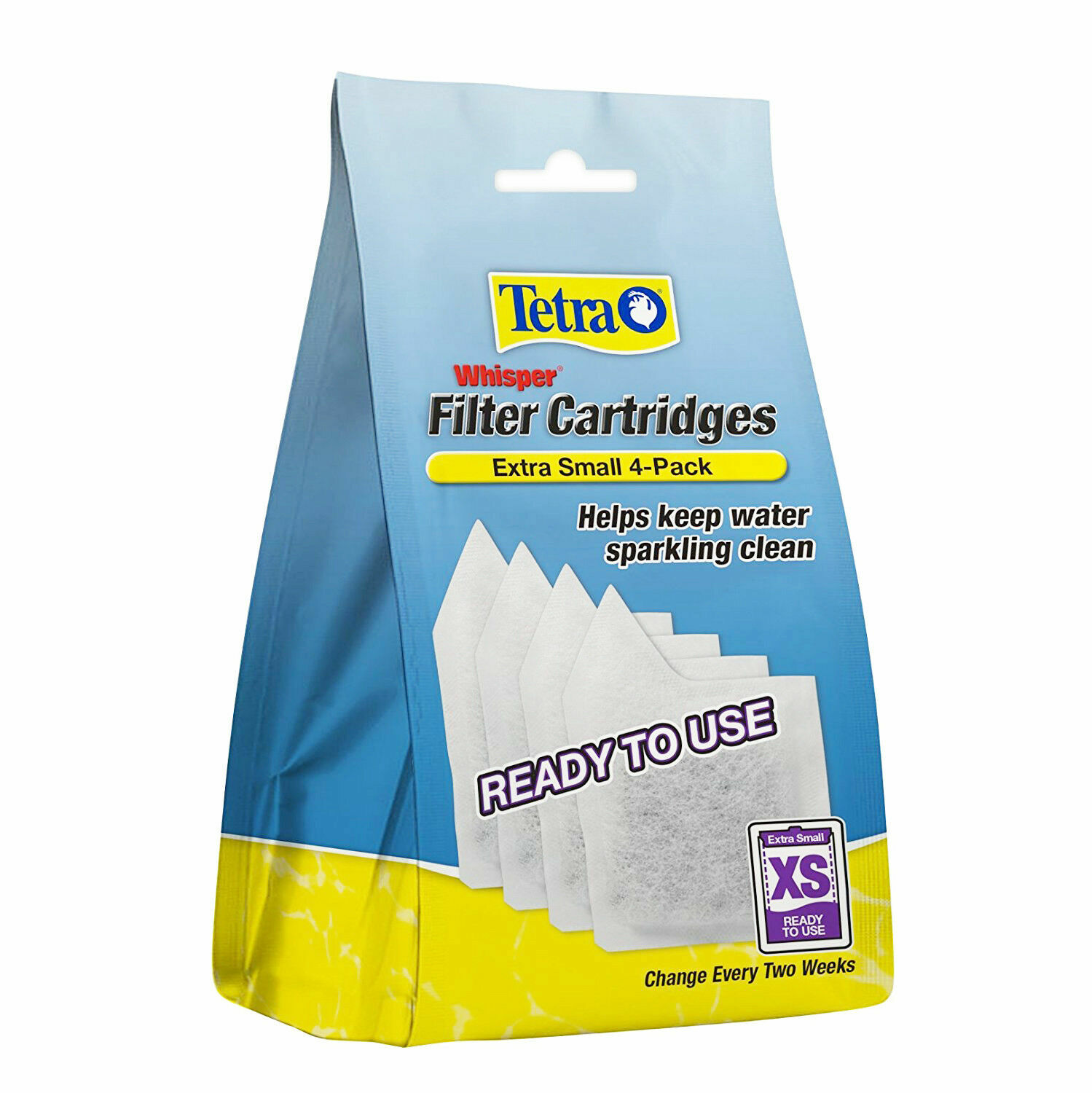 Tetra Whisper 4 Pack XS Filter Cartridges Extra Small Activated Carbon