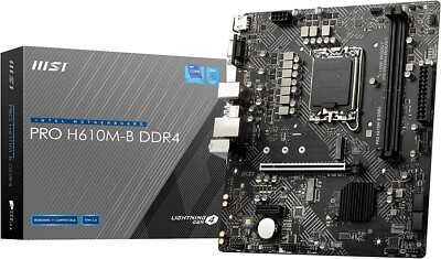 MSI Pro H610M-B DDR4 Intel LGA 1700 mATX Motherboard Brand New