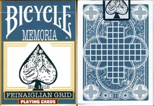Memoria Feinaiglian Grid Bicycle Playing Cards Poker Size Deck USPCC Custom New