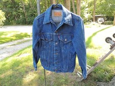 Vintage Levis 70506 0216? Denim Blue Jean Trucker Jacket Womens Size 34 USA Made