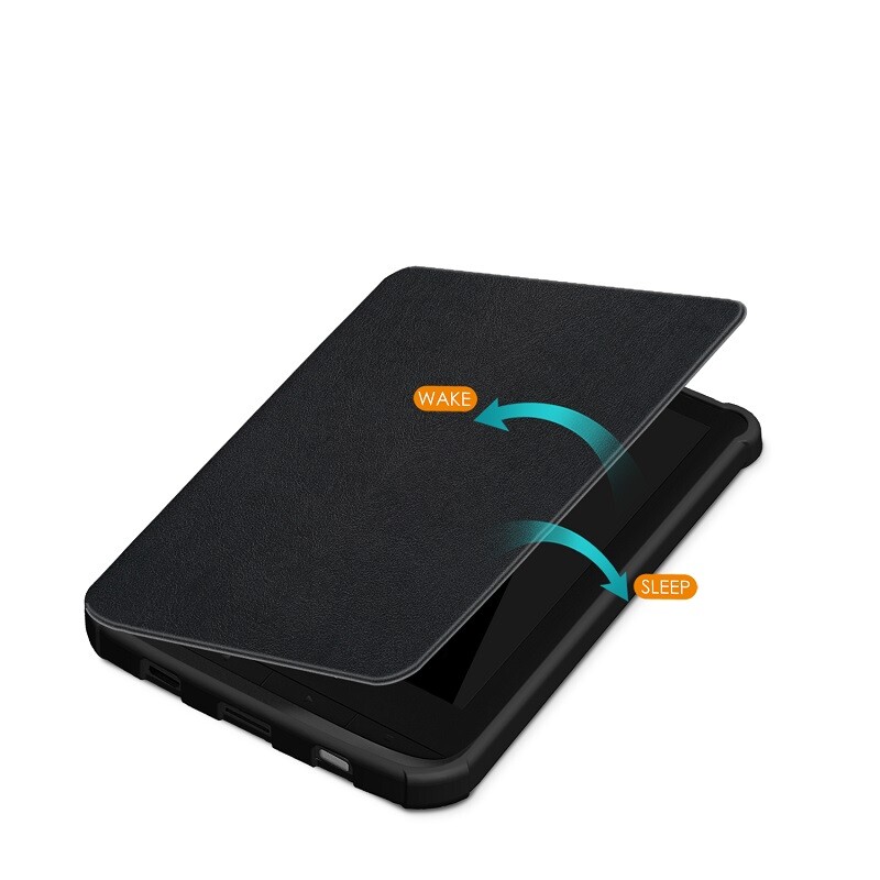 ケース　11インチiPad Air （M4） 用Smart Folio -デニム For Pocketbook Colour Tablet Case Stand Shockproof Flip Cover TPU