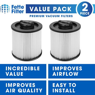 DXVC6910 Vacuum Filter Compatible With Dewalt Shop Vac 1.8 To 5.8L Replacement Cartridge Filter Fits DXV06P DXV09P DXV10P DXV10PL DXV10SA DXV12P DXV14P DXV16P Vacuum Cleaner
