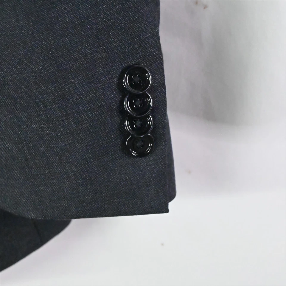 Blazer Traje Abrigo Deportivo Chaqueta Indochino A Medida 38S Gris Carbón Lana 2Btn Foto 4 de 4