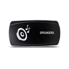 CH4X4 Rocker Switch Speakers Symbol  - Horizontal  - Green Led