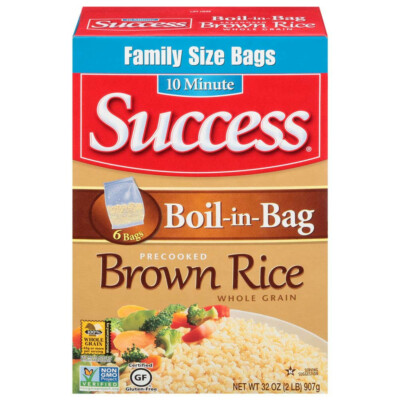 Success Rice Boil-in-Bag Whole Grain Brown Rice, 32 oz. - Family Size ...
