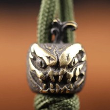 EDC Paracord Knife Beads Lanyard Brass DIY Tool Pendant Halloween Bracelet charm