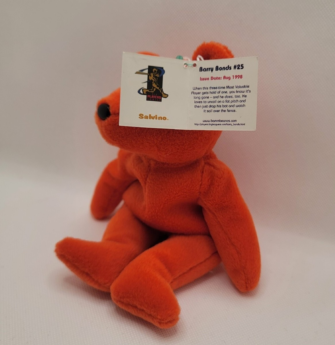 Peluche Salvino's Bamm Bunnies Ken Griffey Jr. #24 - 8 Pouces - 1999 - Neuf