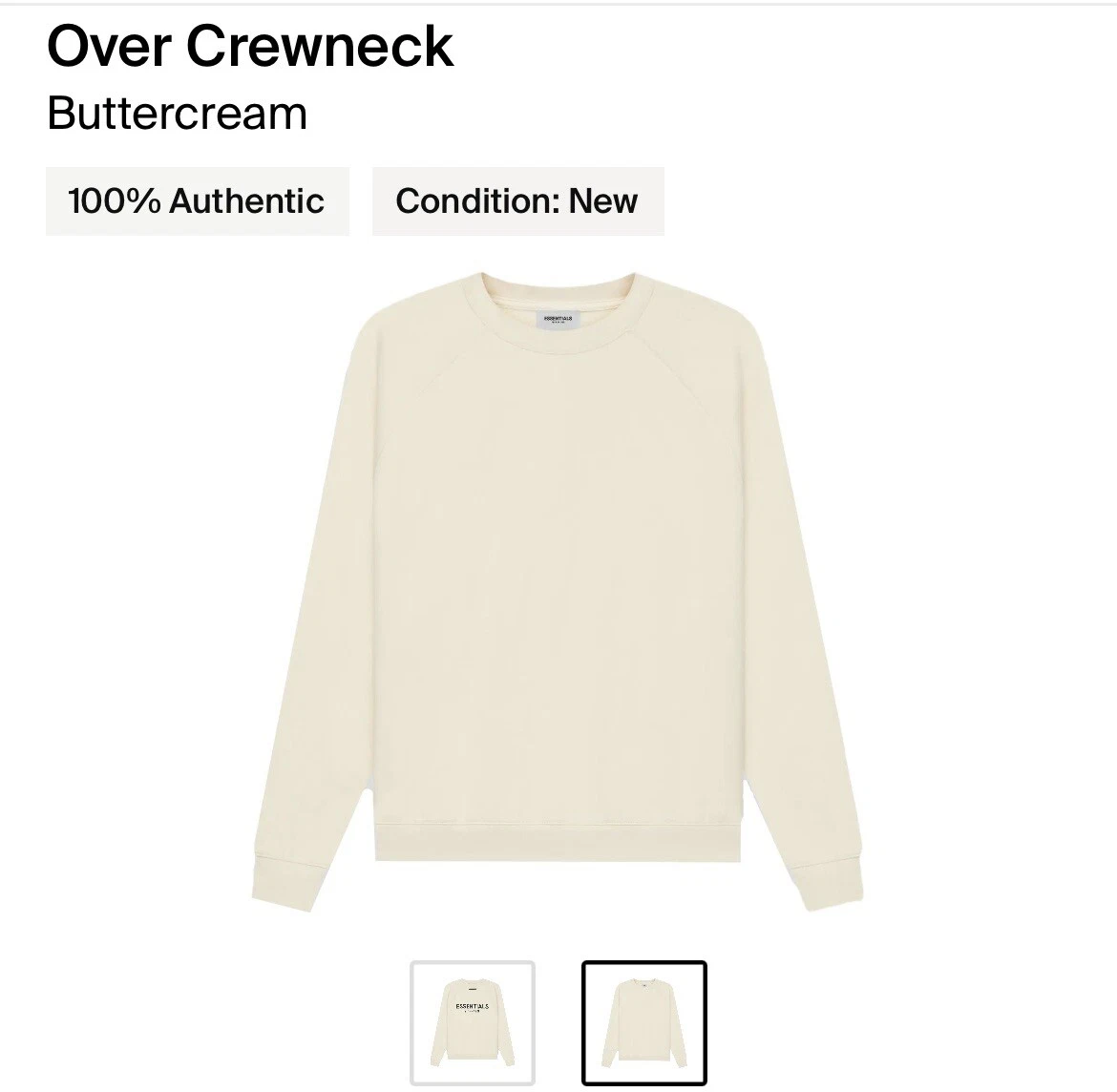 essentials cream sweatshirt