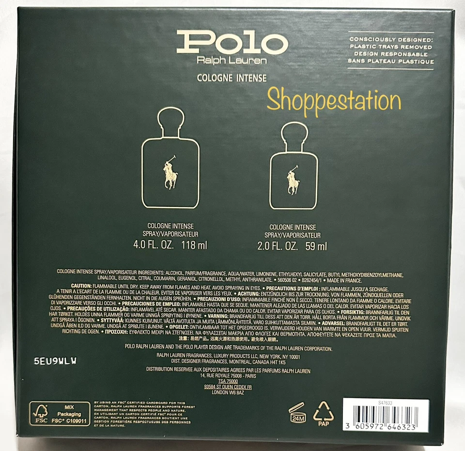 Ralph Lauren Polo Verde Colonia Intenso 2 Piezas Set de Regalo Spray 118ml + 59ml Foto 3 de 4