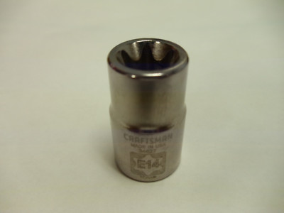 CRAFTSMAN 1/4'' & 3/8'' DR FEMALE TORX SOCKET E6 E7 E8 E10 E12 E14 E16 Made in USA