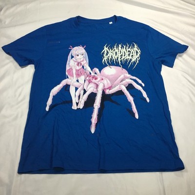 Drop Dead T-Shirt blau Grafikdruck Größe L