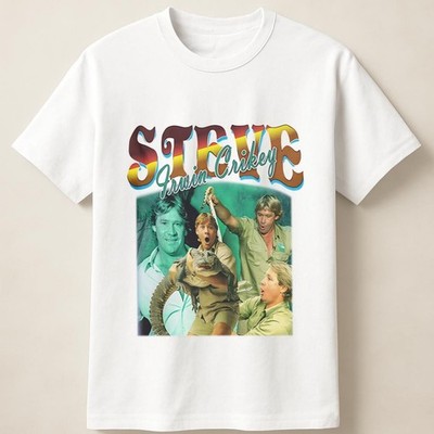 Steve Irwin Retro Crikey Funny Crocodile Hunter Vintage Art Unisex T Shirt