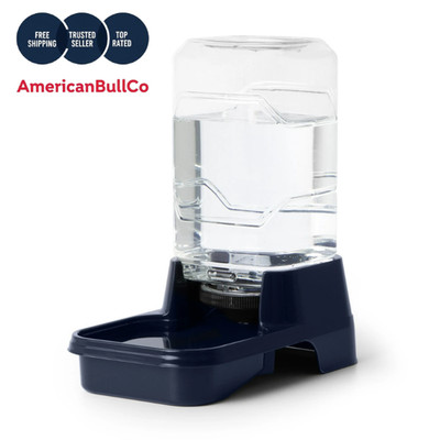 Vibrant Life XS Gravity Pet Waterer   0.4 Gallon, Navy for Dogs & Cats