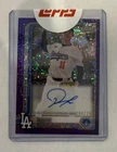2025 Topps Chrome Roki Sasaki RC Purple Speckle Auto SP #’d 184/299 Dodgers