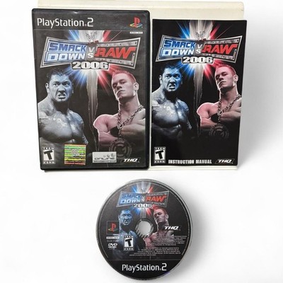 WWE SMACKDOWN VS RAW 2006 PS2 Playstation 2 Game CIB Complete In Box W/Manual