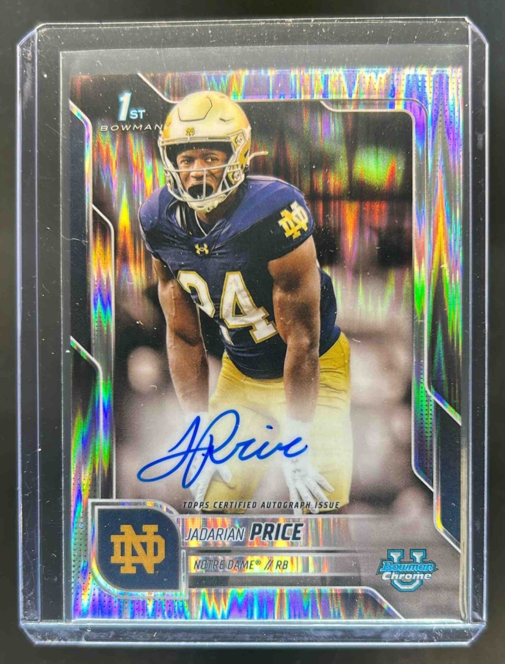 2025 Bowman Chrome U Jadarian Price Prospect Auto Stealth Refractor #BCA-JPR