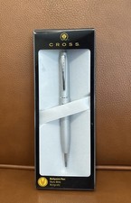 CROSS STRATFORD SATIN CHROME BALLPOINT PEN NEW IN SEALED ORIGINAL PACKAGING 