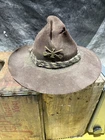 Old Hat With Civil War Badge 7th Calvary Troop A