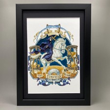 DEATH & BINKY FRAMED ART. TERRY PRATCHETT, DISCWORLD, PAUL KIDBY