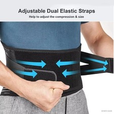 Adjustable Lower Back Brace Lumbar Support Waist Belt For Men Women Pain Relief