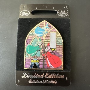 Disney Sleeping Beauty Three Good Fairies Stained Glass LE Pin Merryweather
