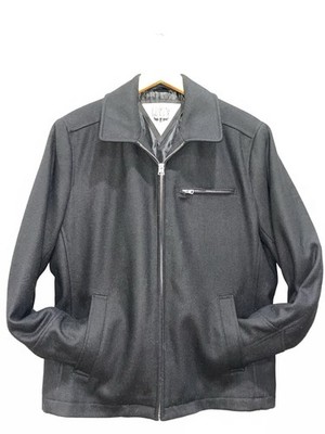 Levi s Men s Wool Blend Zip Jacket Black Large Classic Heavy Lined Coat Winter