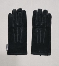 Vtg Black Suede Leather Thinsulate Mens Gloves One Size Classic Fit