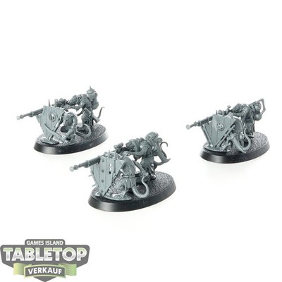 Skaven - 3x Warplock Jezzails - unbemalt