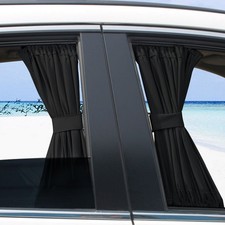 Car Side Window Curtain, 2Pcs Removable Slidable Car Curtains Foldable Sunsha...