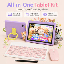 Kids Tablet 10'' Android 16 for Kids 24GB 128GB Parental Control Educational PC