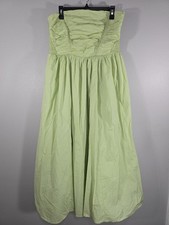 AMERICAN EAGLE Strapless Ruched Poplin Midi Dress Size XLNWT boho feminine BX
