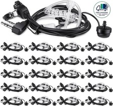 Paquete de 20 auriculares para walkie-talkies con micr fono y tubo ac stico