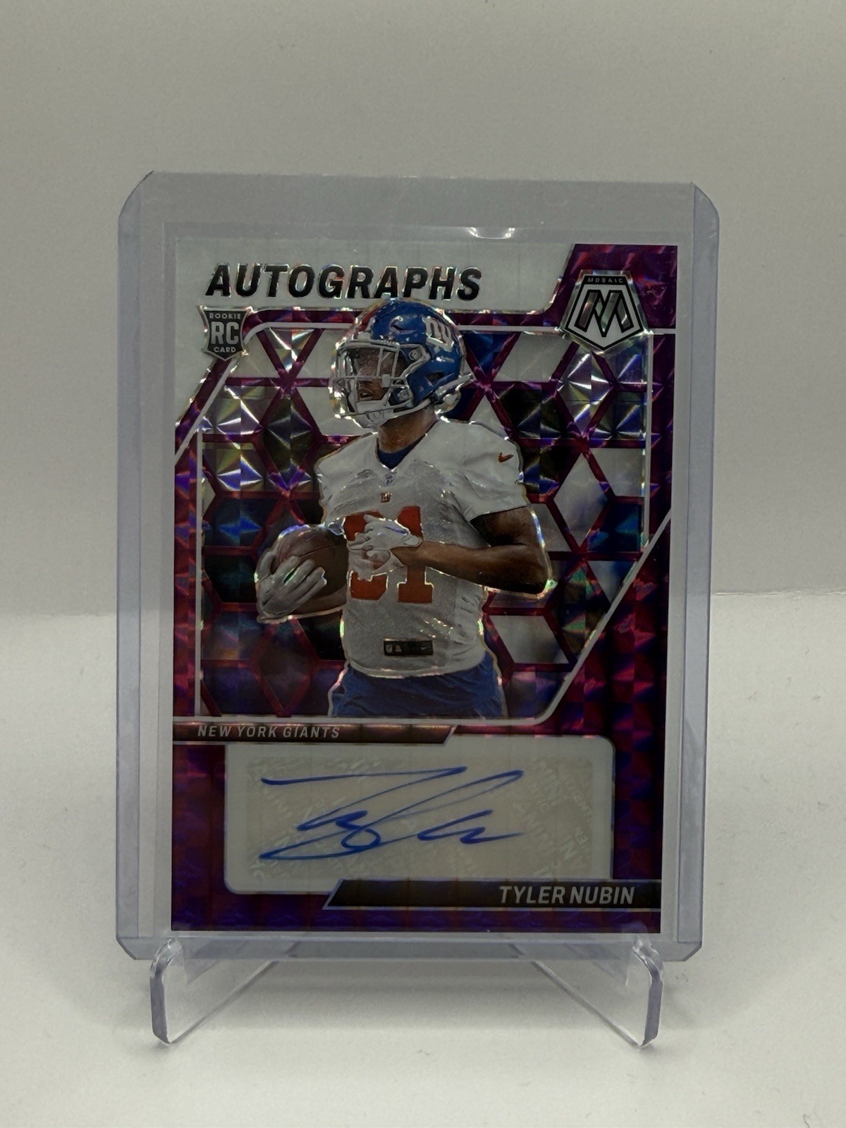 Tyler Nubin Panini Mosaic Autographs Mosaic #AMTNN Purple