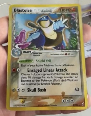 Blastoise (Delta Species) 2/100 Crystal Guardians Holo Pokemon Hp