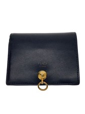 FENDI Bifold Wallet Leather Black Womens