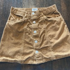 Oshkosh B'gosh Girls' Corduroy Button Front Skirt Brown Size 12/12A