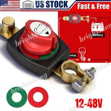 Battery Disconnect Top Post Kill Switch 12V-48V Heavy Duty Shut Off For Car RV