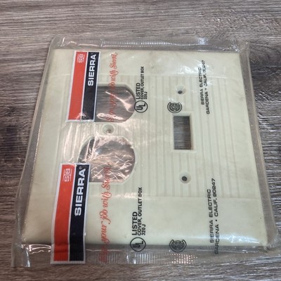 Sierra receptacle and toggle switch cover 2 gang