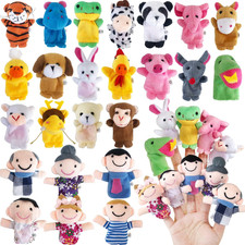 24 Pcs Finger Puppets Set,Soft Plush Finger Puppet Toys for Kids,Storytime Learn