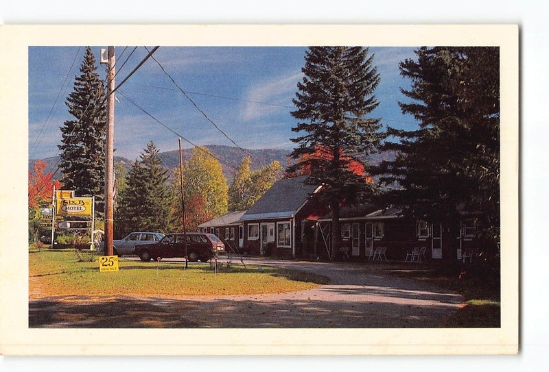 Woodstock New Hampshire NH Vintage Postcard Six B Motel