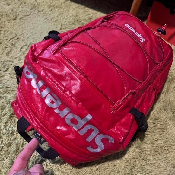 Supreme Cordura Backpack FW17 Red Backpack | eBay