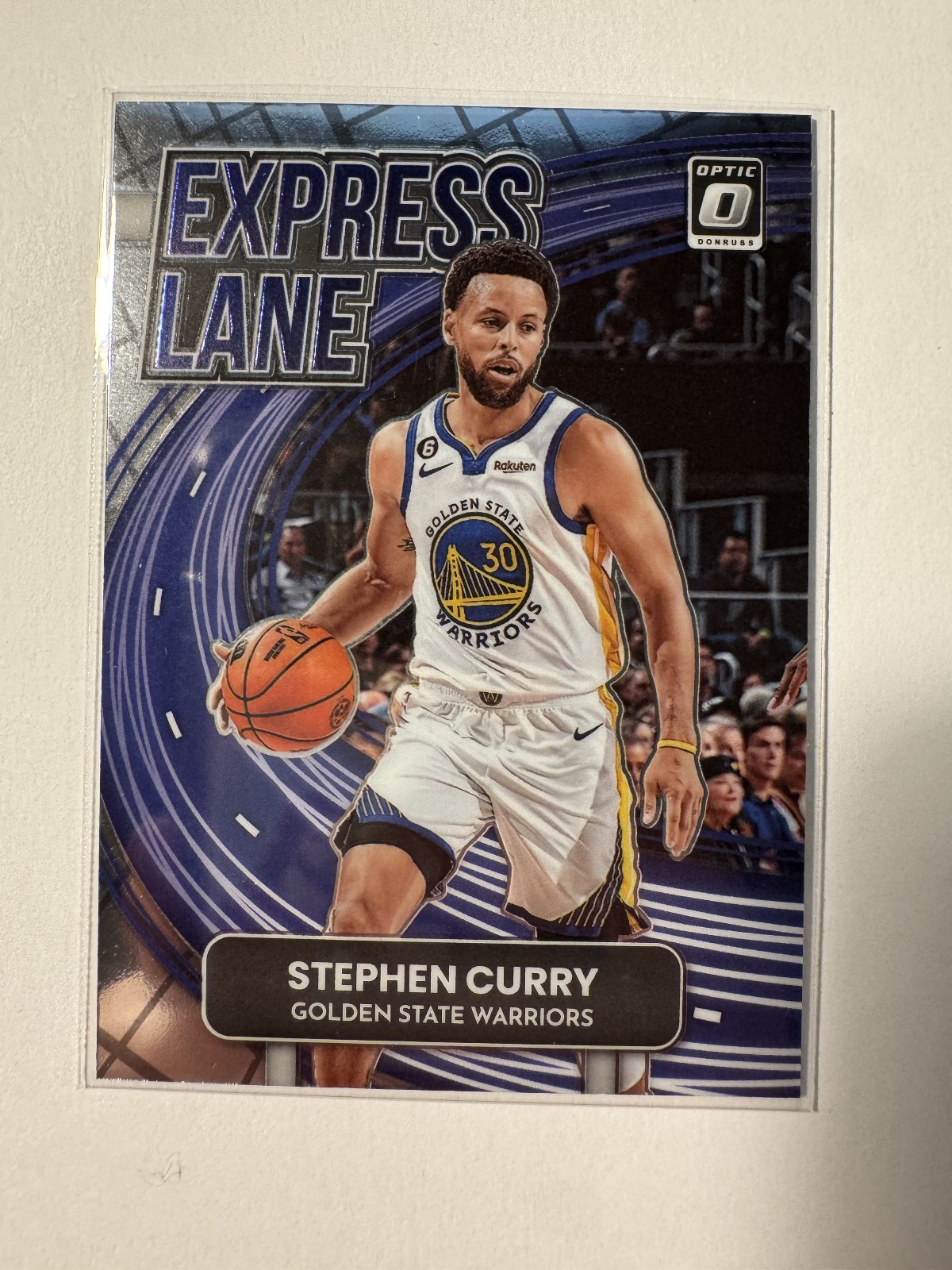 2022-23 Donruss Optic Express Lane Purple Holo Prizm Stephen Curry Golden State
